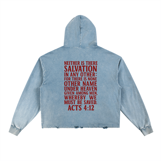 christian hoodie,faith based hoodie,Jesus only hoodie,christian streetwear,salvation in Jesus,no other name hoodie,gospel message hoodie,Bible verse hoodie,Acts 4:12 scripture,vintage hoodie