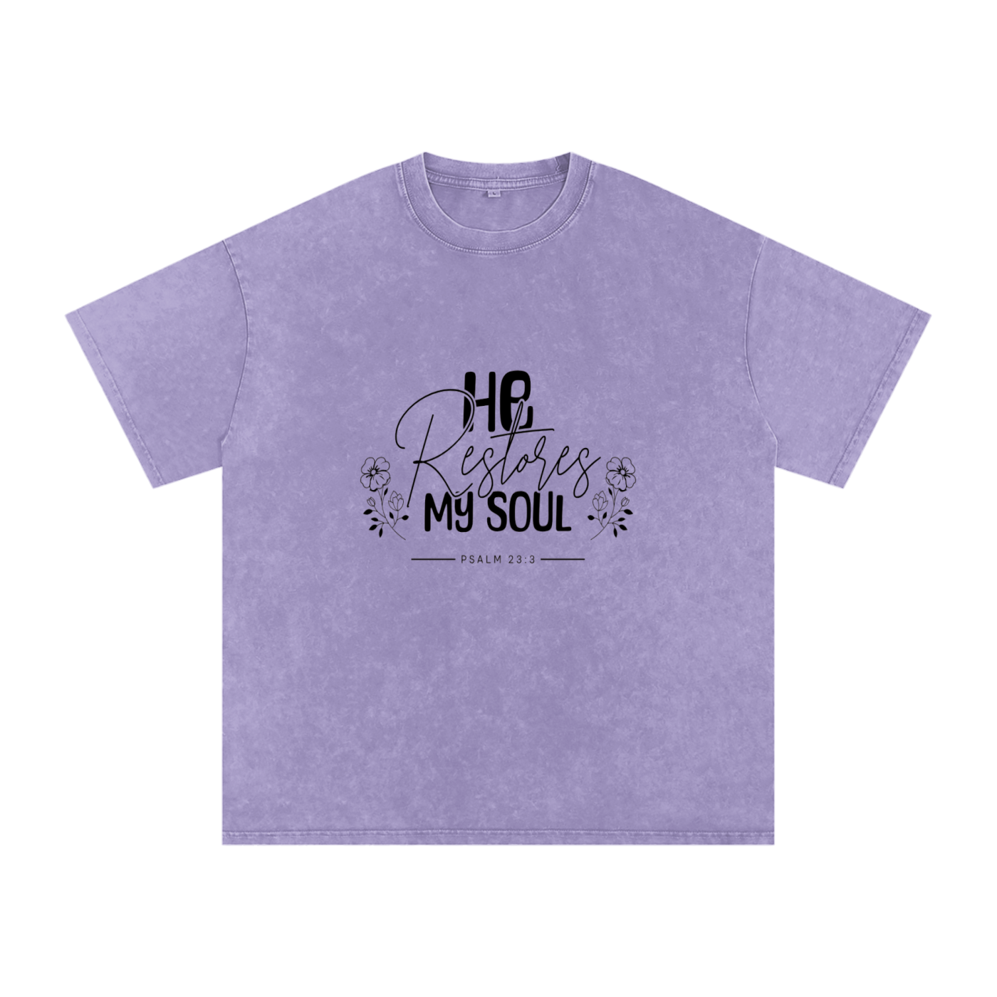 Psalms 23:3 He Restores My Soul Women’s T-Shirt | Christian Faith Tee