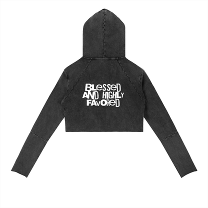Highly Favored | Psalm 5:12 Raw Edge Hoodie