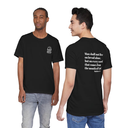 Matthew 4:4 Daily Bread Faith T-Shirt | Christian Scripture Tee