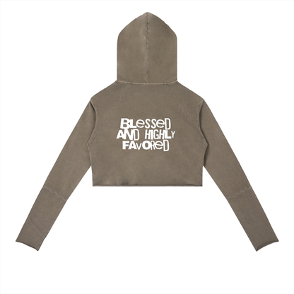 Highly Favored | Psalm 5:12 Raw Edge Hoodie