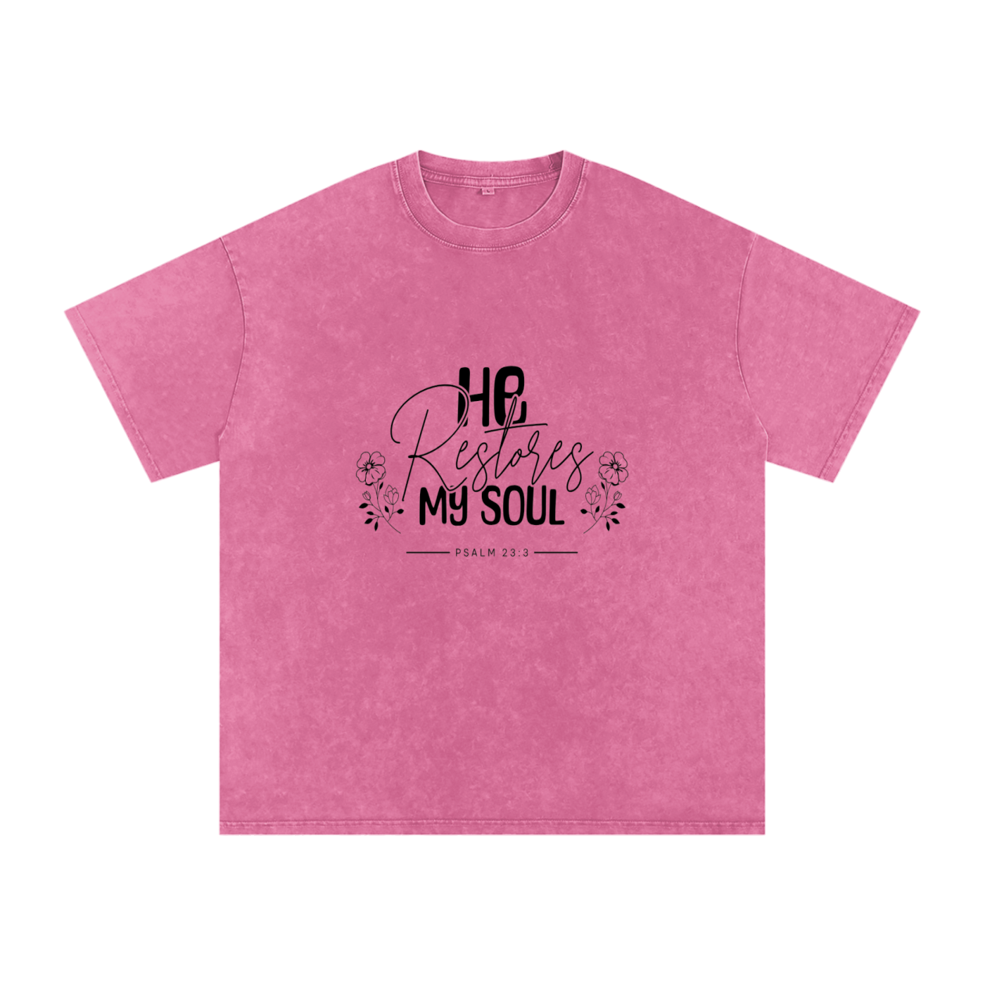 Psalms 23:3 He Restores My Soul Women’s T-Shirt | Christian Faith Tee