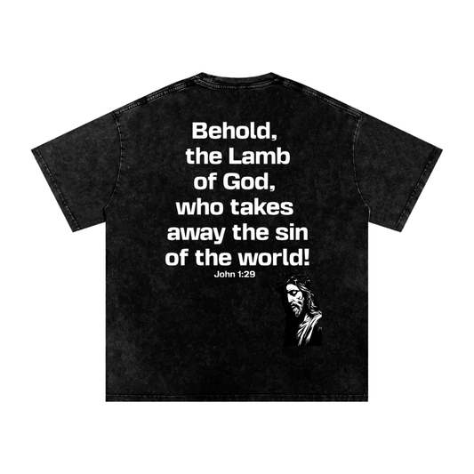 Behold the Lamb of God | John 1:29 Snow Washed  T-Shirt
